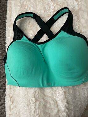 Victoria's Secret Teal & Black Crossback High-Support Sports Bra